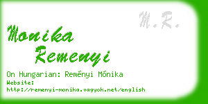 monika remenyi business card