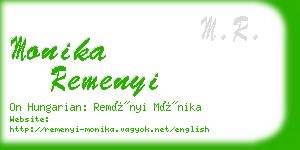 monika remenyi business card